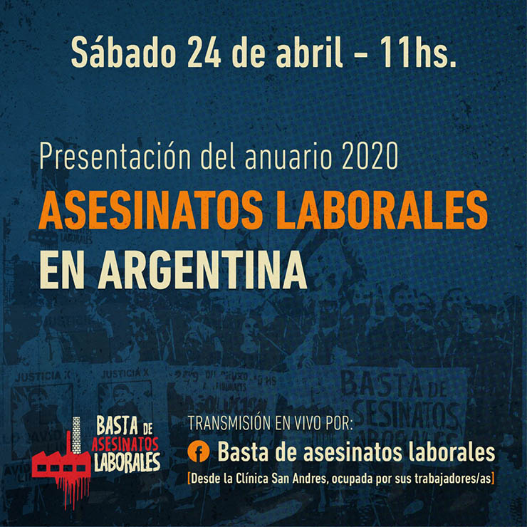 Presentación del anuario 2020 de Asesinatos Laborales en Argentina