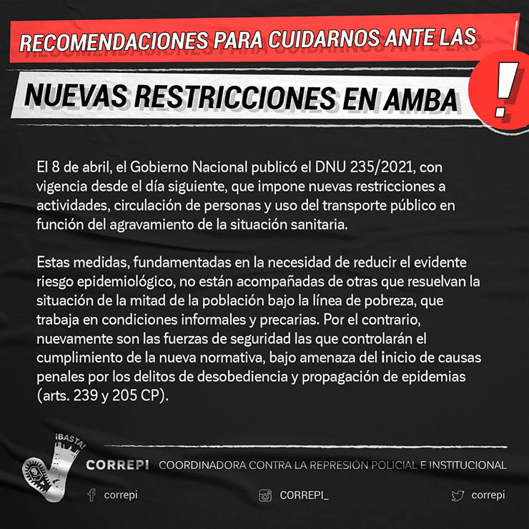 Recomendaciones para cuidarnos ante las nuevas restricciones en AMBA
