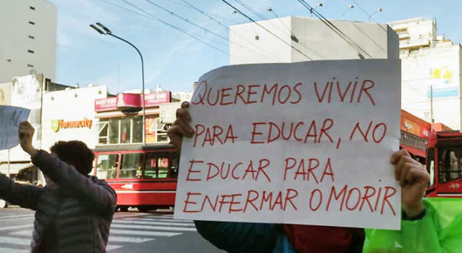 CABA: Paro docente en rechazo al “negacionismo sanitario de Larreta y Acuña”