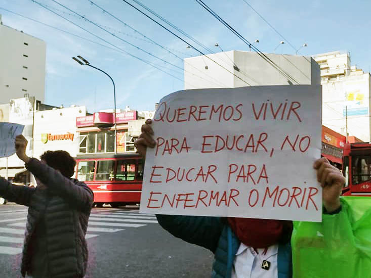 CABA: Paro docente en rechazo al “negacionismo sanitario de Larreta y Acuña”
