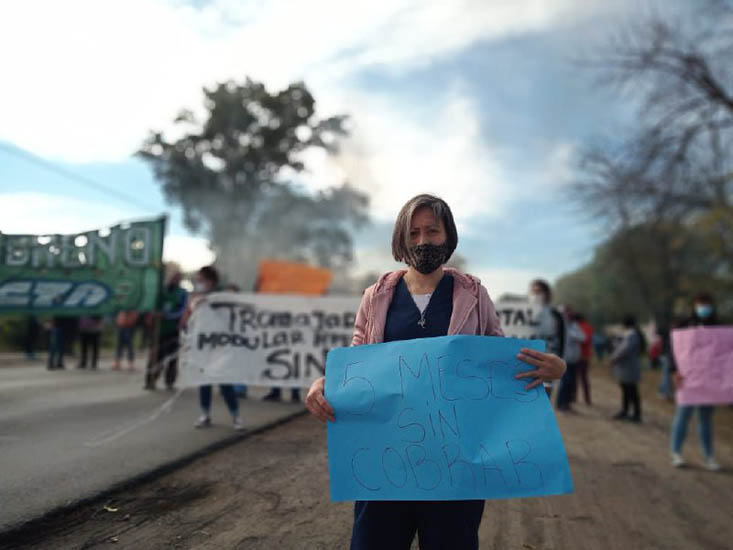 Moreno: trabajadores del UPA 12 realizaron una manifestación para exigir el pago de salarios