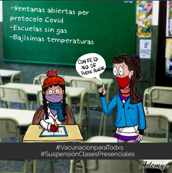Contagios y frío en las escuelas porteñas: “Exigimos la suspensión inmediata de la presencialidad”