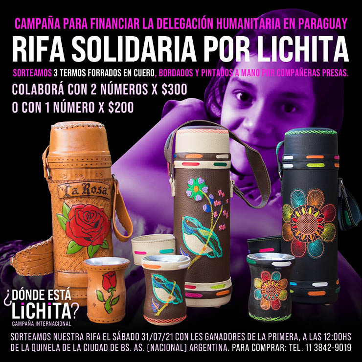 Rifa solidaria por Lichita: Aparición con vida ya!