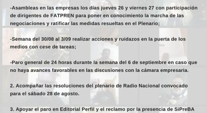 Resoluciones del Plenario de Secretarixs y delegadxs de base de prensa
