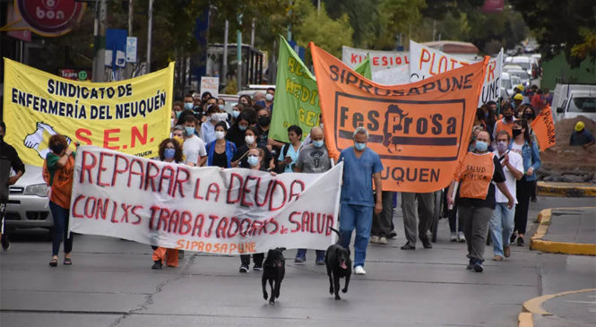 Salud: Inicia una semana de lucha en el país con paro de 5 días en Neuquén