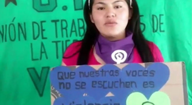 Mujeres campesinas visibilizaron sus problemáticas en el Día contra la violencia de género