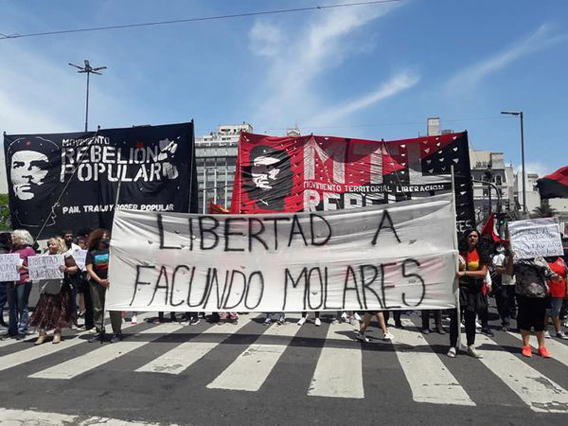 Multitudinaria movilización a Plaza de Mayo por la libertad de Facundo Molares