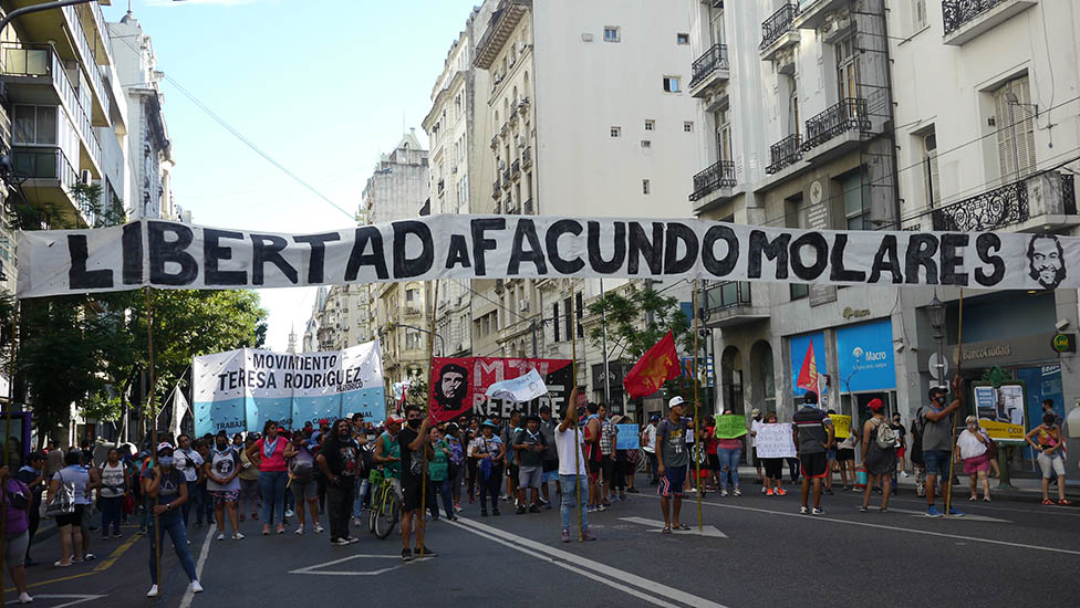Miles de manifestantes marcharon en Buenos Aires exigiendo la libertad de Facundo Molares