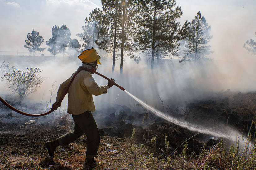 A pesar de las lluvias y la lucha de los brigadistas, siguen activos 12 focos de incendio en Corrientes