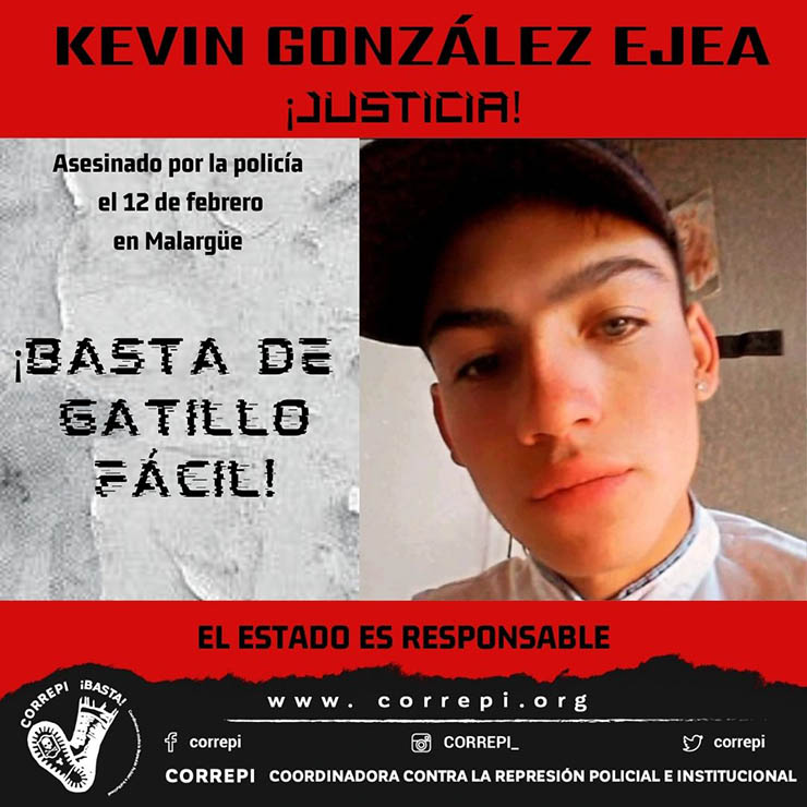 Malargüe: Fusilamiento de gatillo fácil. ¡Justicia por Kevin González!