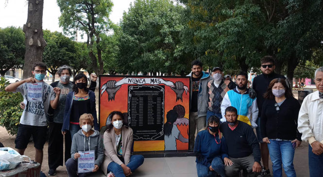 Isidro Casanova: restauración de un mural homenaje a las víctimas del terrorismo de Estado que había sido vandalizado