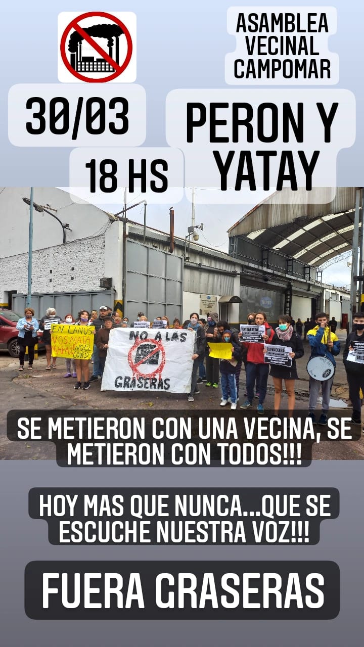 Lanús: Denuncian amenazas contra la Asamblea Vecinal Campomar