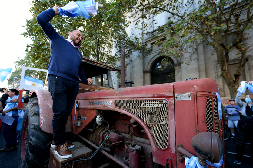 Tractorazo a Plaza de Mayo