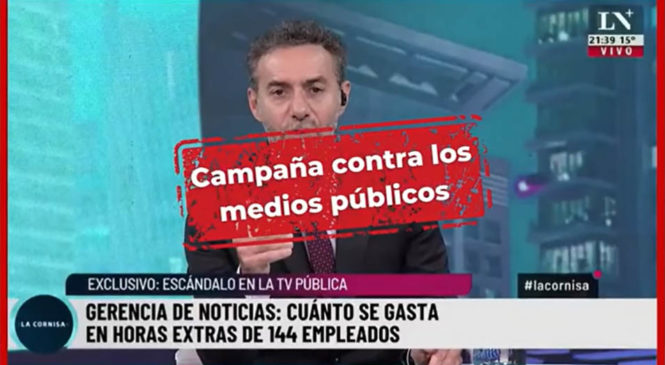 Trabajadores de Canal 7 denuncian nueva campaña contra los medios públicos