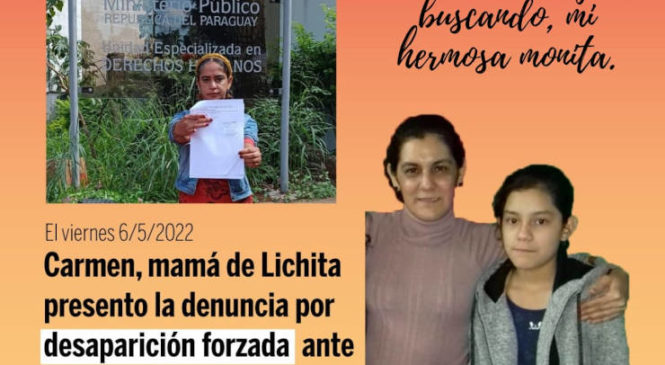Paraguay: nueva presentación por la desaparición forzada de “Lichita” Oviedo Villalba