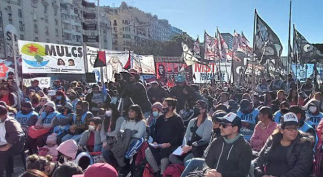 Plenario Piquetero Nacional en el Obelisco