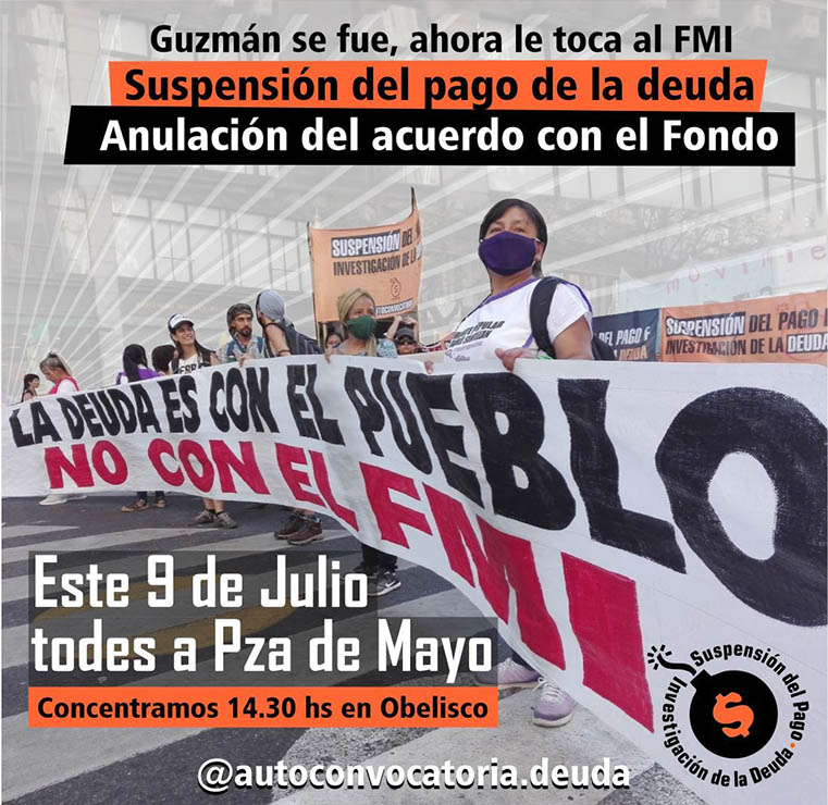 Movilizarán este 9 de Julio “contra el FMI y la deuda”