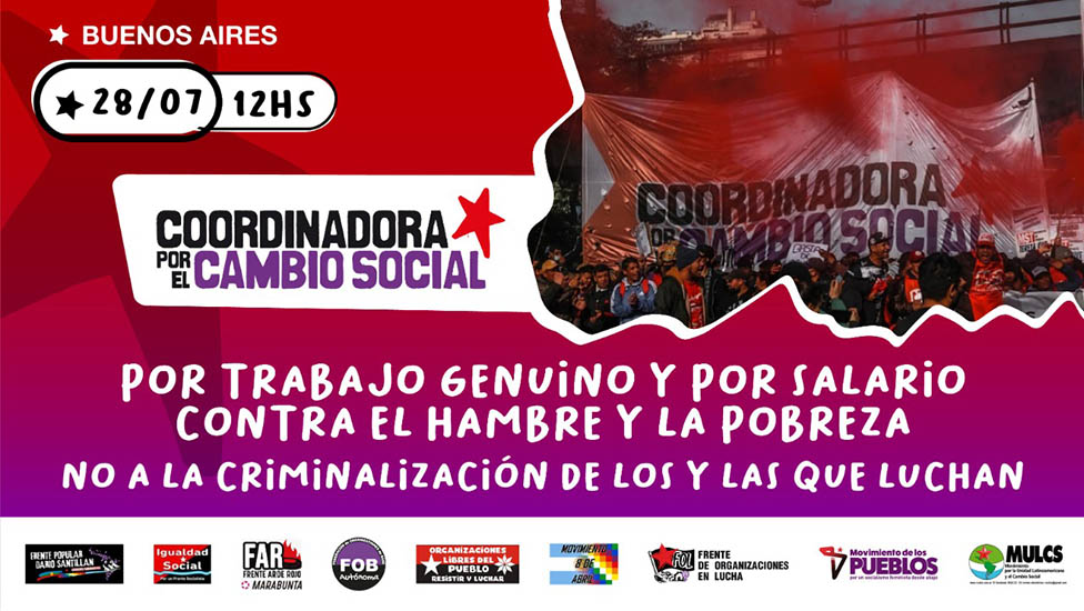 Nueva jornada piquetera contra la criminalización de la protesta y la profundización del ajuste