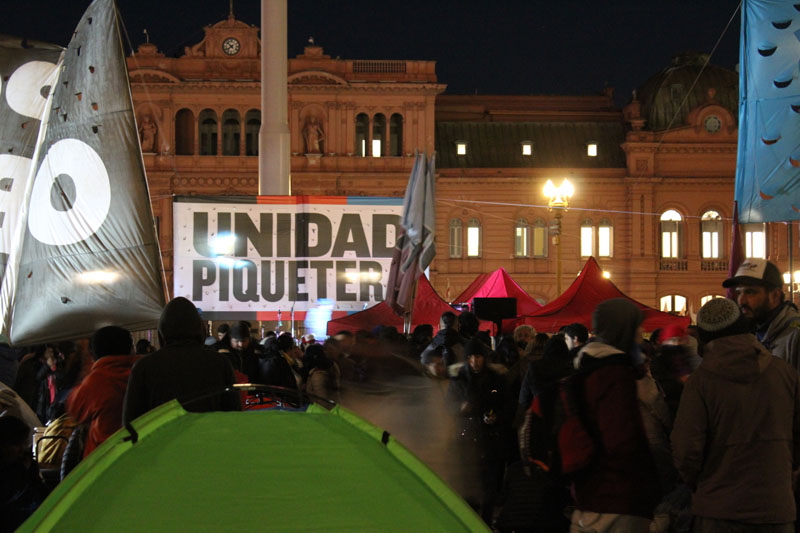 Permanencia y acampe en Plaza de Mayo