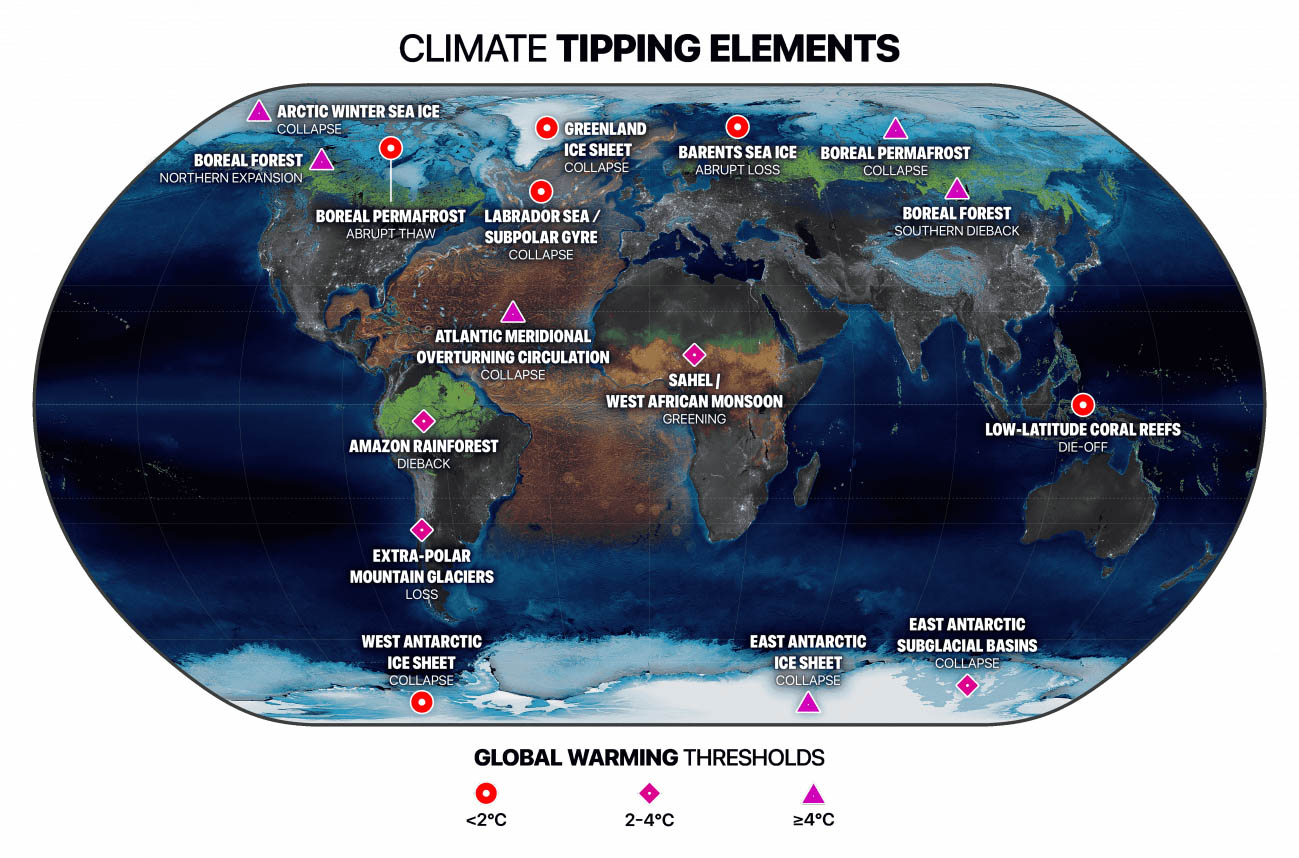 La Tierra va camino de alcanzar varios puntos de inflexión climática