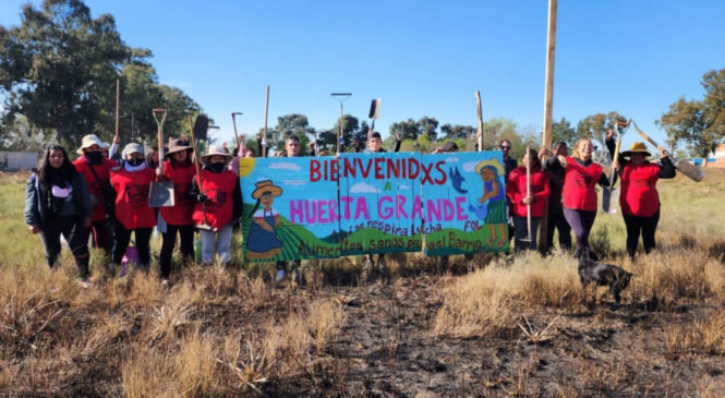 La policía intenta desalojar el proyecto de Huerta Grande en Longchamps
