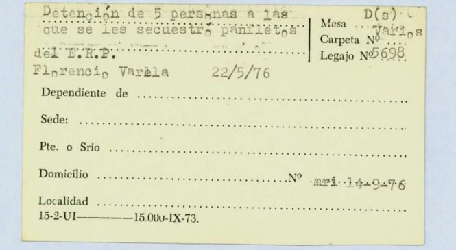 Con documentos de la DIPPBA exponen la muestra “Vidas espiadas” en el Concejo Deliberante de Florencio Varela