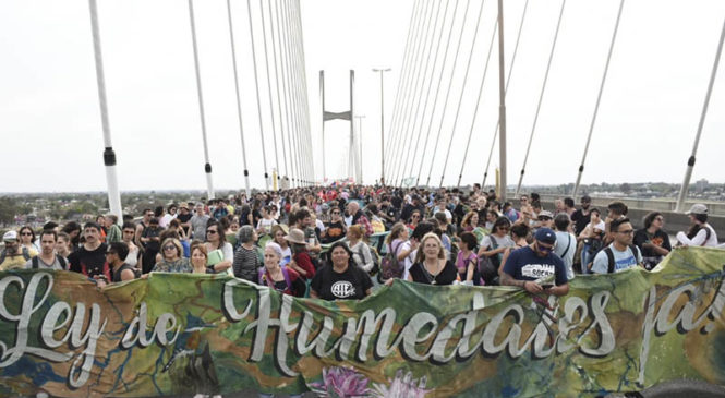 Rosario: masiva marcha por la aprobación de la ley consensuada de Humedales