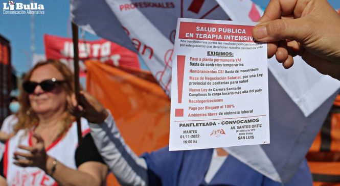 Asociación de Profesionales y Técnicos de la Salud se manifestaron contra las medidas del Gobierno