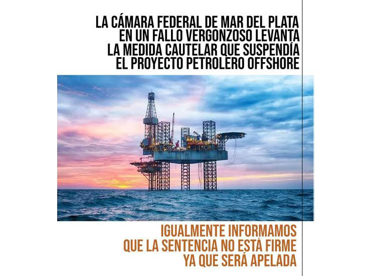 Justicia levanta medida que frenaba la exploración petrolera en Mar del Plata