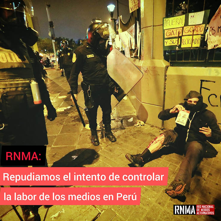 Repudian el intento de controlar la labor de los medios en Perú