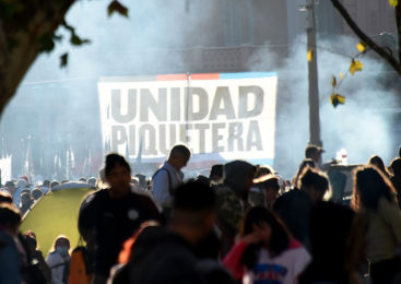 Acampe y entrega de petitorio de la Unidad Piquetera