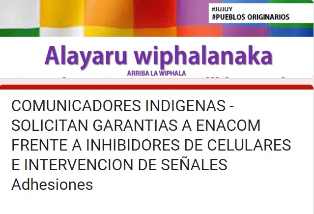 Comunicadores indígenas solicitan al ENACOM garantías para cobertura del derecho a la protesta de las comunidades indígenas en Jujuy