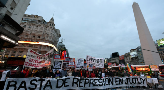 Movilización en CABA contra la represión en Jujuy