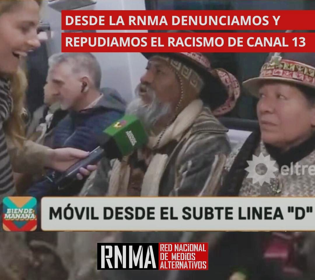 La RNMA denuncia racismo en Canal 13