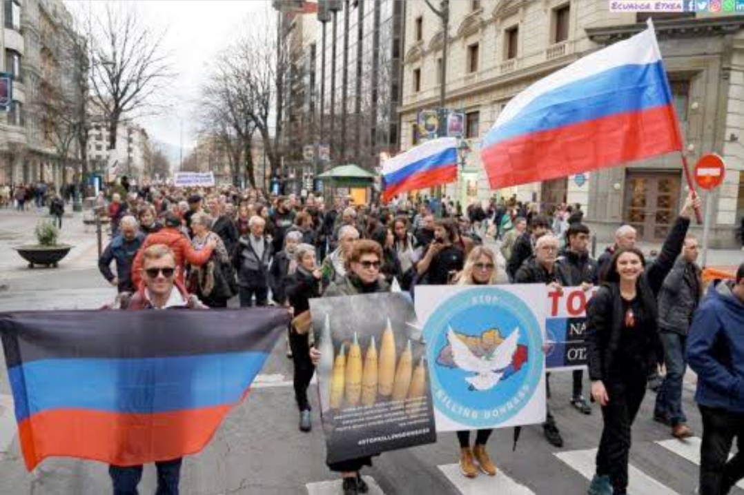 En Copenhague protestan contra los suministros a Ucrania, no quieren ver el escenario de una guerra nuclear