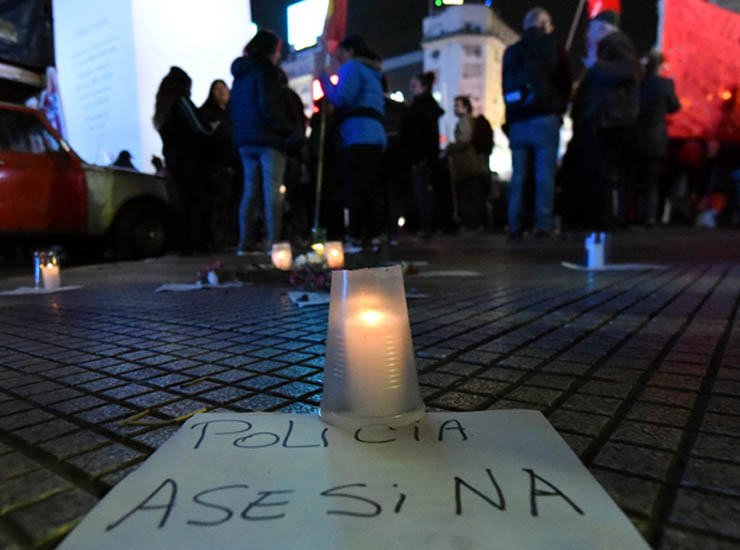 Concentración en el Obelisco por el asesinato de Facundo Molares