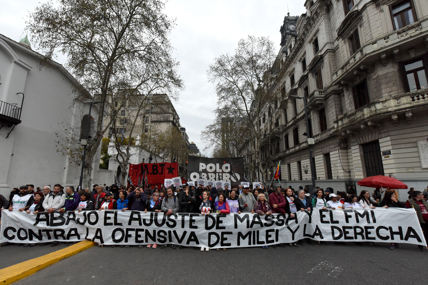 Jornada de Lucha contra el ajuste y el avance de las derechas en Plaza de Mayo