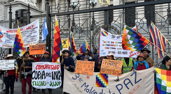 Día de la Mujer Indígena: el Tercer Malón de la Paz lo celebró en la Plaza Lavalle de Buenos Aires