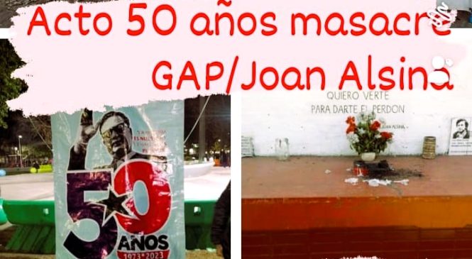 Chile: El 19 de septiembre se realiza acto de memoria viva por ejecuciones de Joan Alsina y miembros del GAP