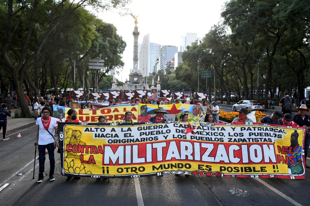 México 12 Oct:  A pesar de violencia y militarización, comunidades se movilizaron en el Día de la Resistencia Indígena