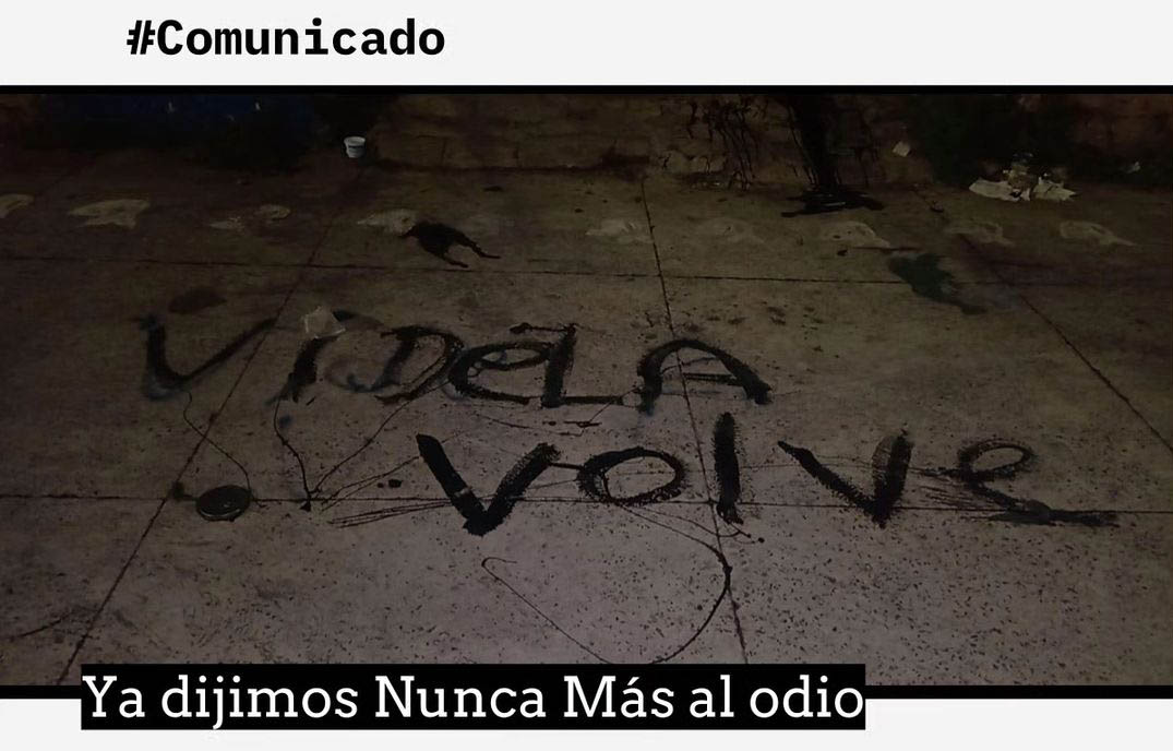 Nuevas pintadas contra un establecimiento educativo: “Ya dijimos Nunca Más al odio”