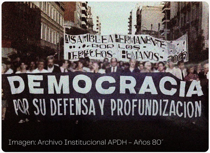 APDH en defensa de la democracia: convoca al pueblo a defenderla con su voto