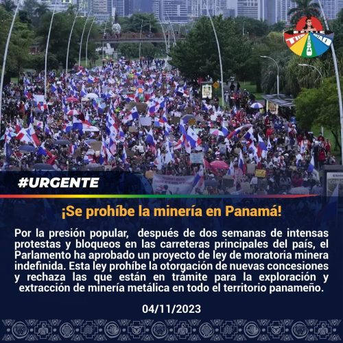 Panamá: Movilizaciones populares contra la minería