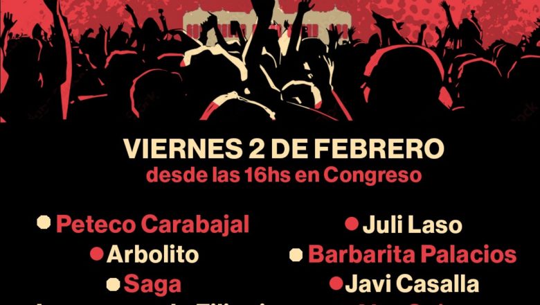 Festivalazo contra la Ley Ómnibus 16:30 hs en Congreso