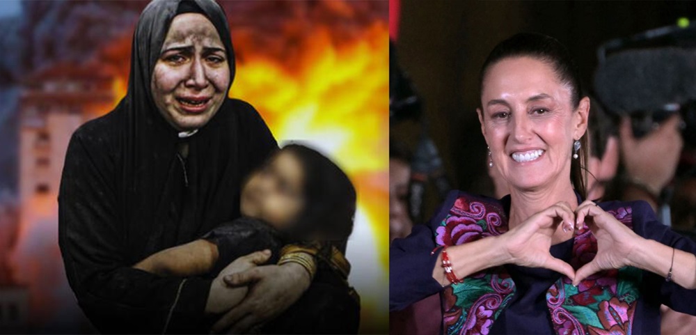La nueva presidenta de México Claudia Sheinbaum no ha condenado el genocidio sionista de Gaza.
