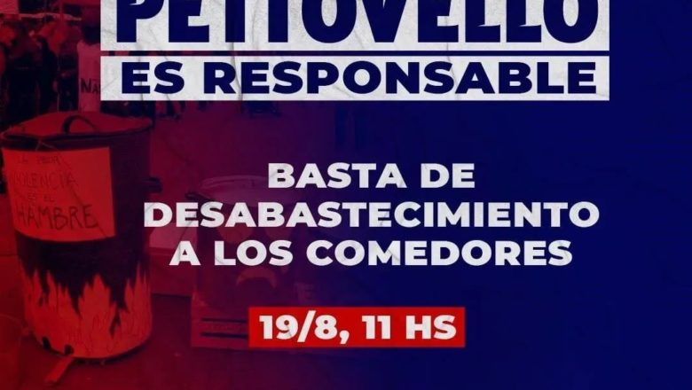 Infancias con hambre: “Pettovello es Responsable”