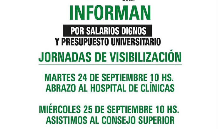 UBA: Una semana con paros, clases públicas y un abrazo al Hospital de Clínicas