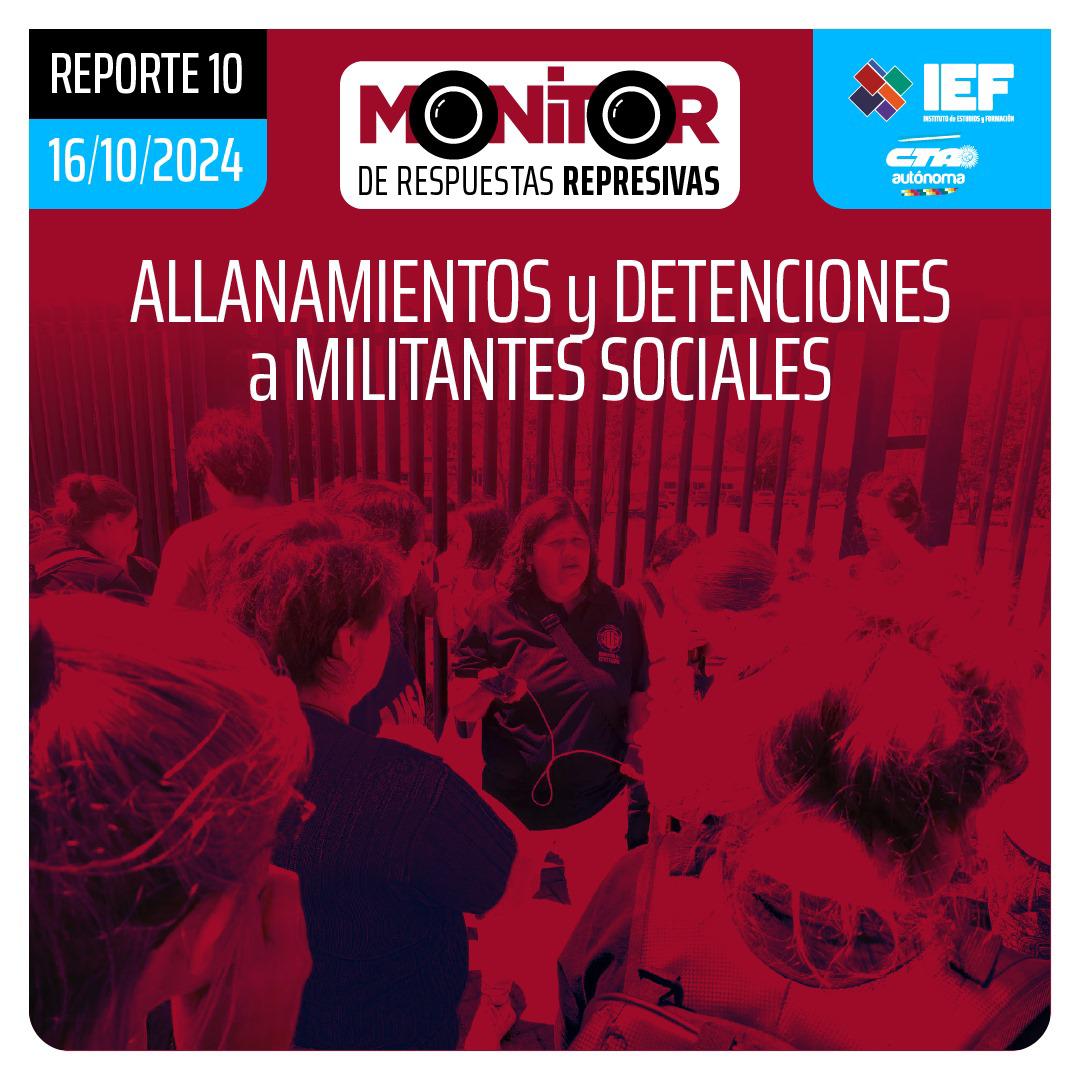 Reporte: allanamientos y detenciones a militantes sociales en Rosario