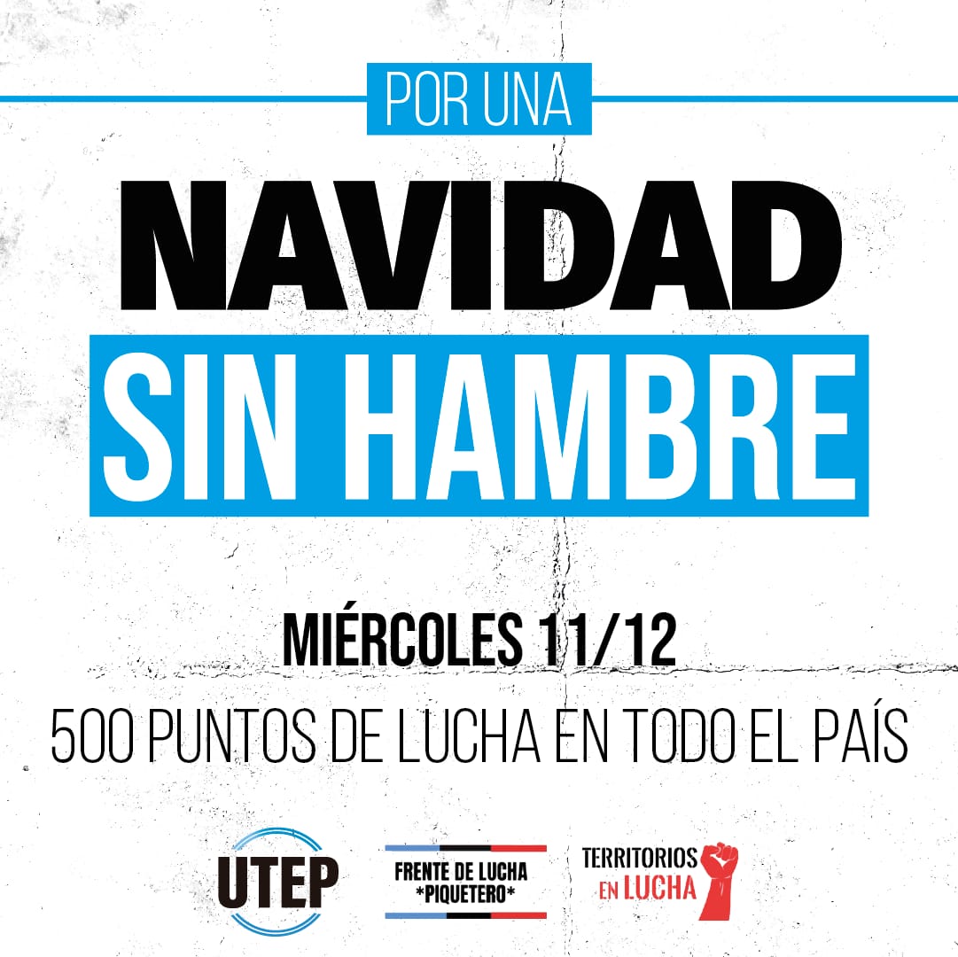 Jornada de lucha nacional por una Navidad sin Hambre