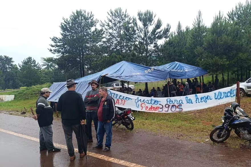 Yerbateros cortan ruta en Misiones